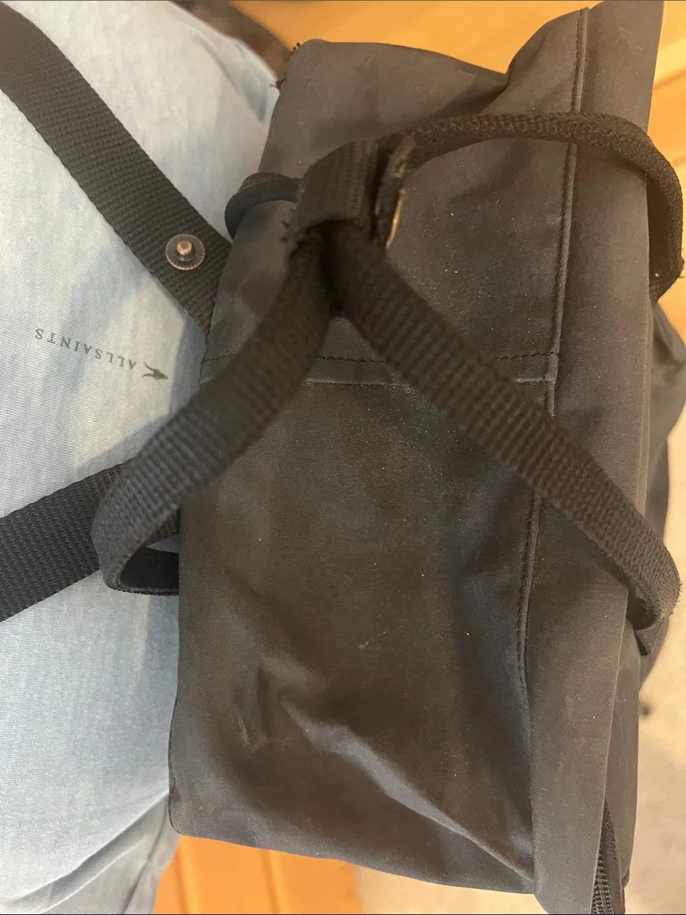 Fjallraven Kånken Black Backpack with Red Logo